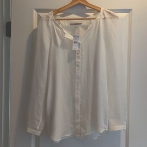 NWT White Loft Blouse
